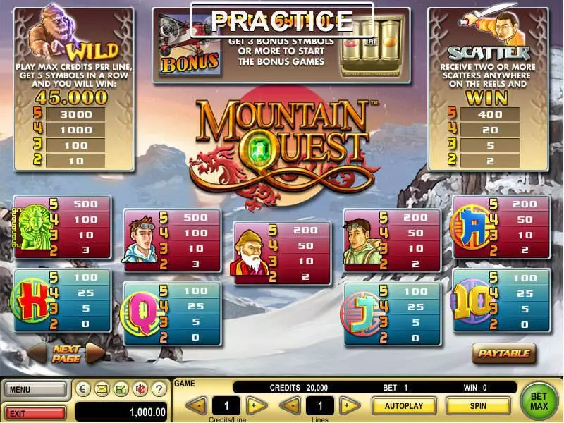 Mountain Quest Free Casino Slot  with, delSecond Screen Game