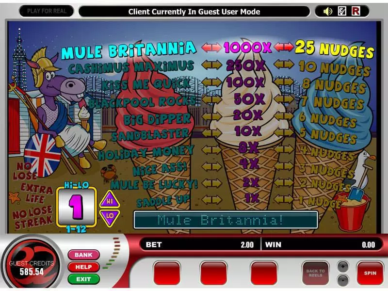 Mule Britannia Free Casino Slot  with, delSecond Screen Game