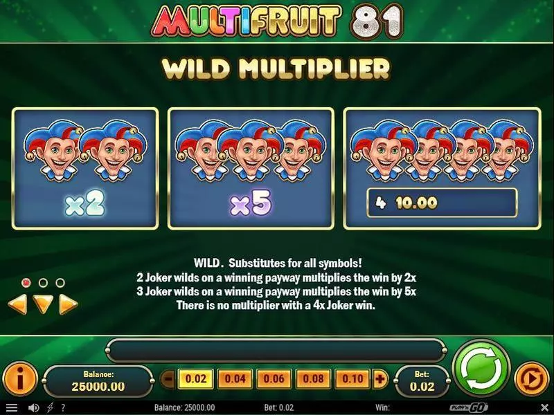 Multifruit 81 Free Casino Slot 