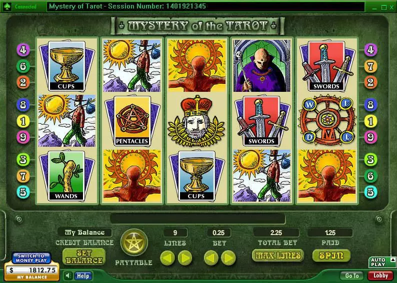 Mystery of the Tarot Free Casino Slot  with, delSecond Screen Game