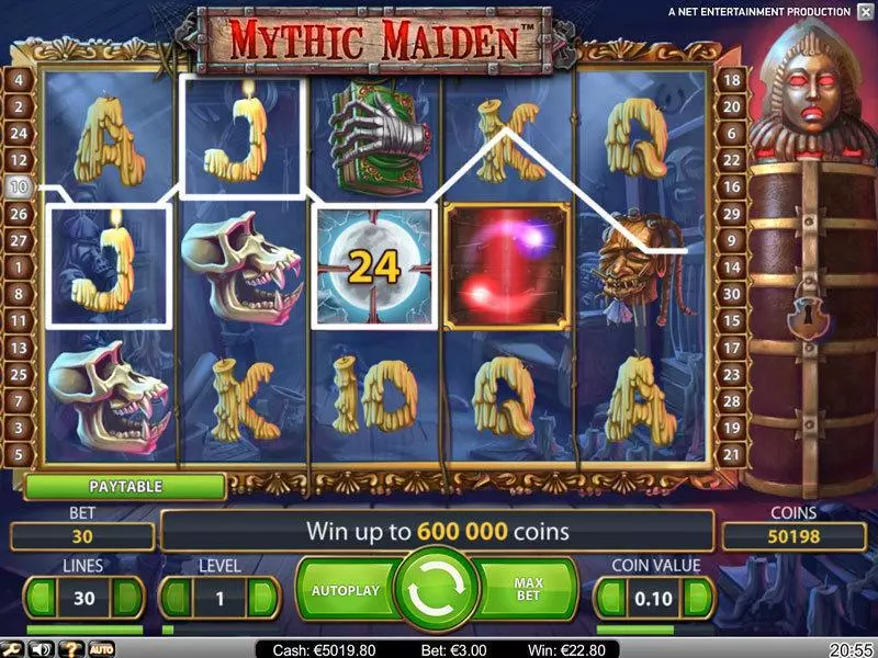 Mythic Maiden Free Casino Slot  with, delFree Spins