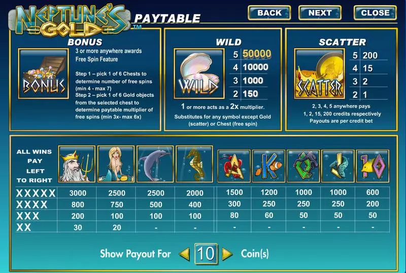 Neptune's Gold Free Casino Slot  with, delFree Spins