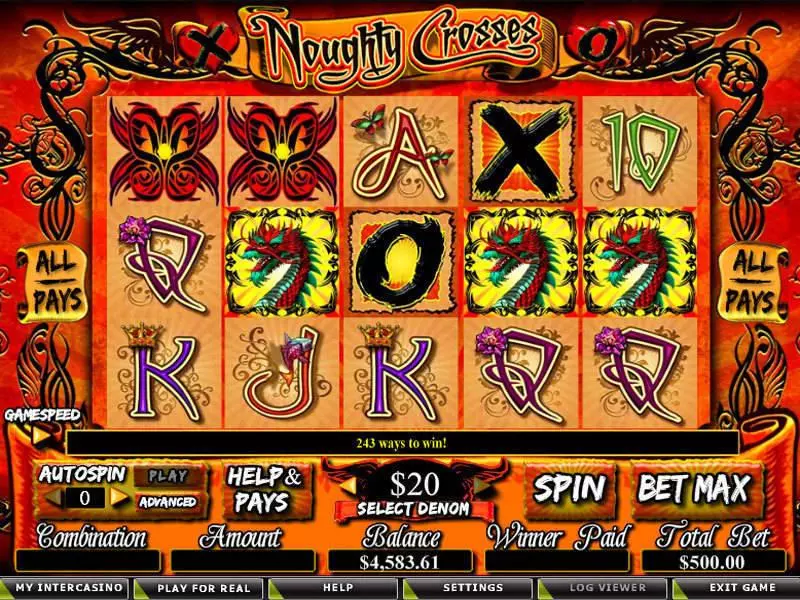 Noughty Crosses Free Casino Slot  with, delFree Spins