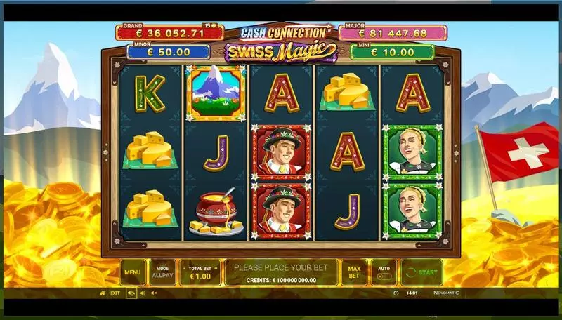 NovoSDK Cash Connection - Swiss Magic Free Casino Slot  with, delFree SpinsJackpot bonus game