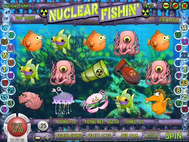 Nuclear Fishin Free Casino Slot  with, delFree Spins