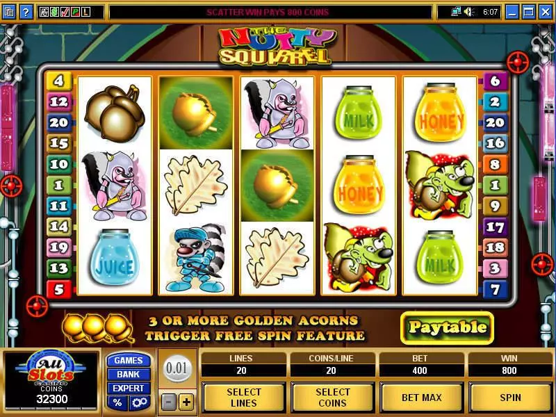 Nutty Squirrel Free Casino Slot  with, delFree Spins