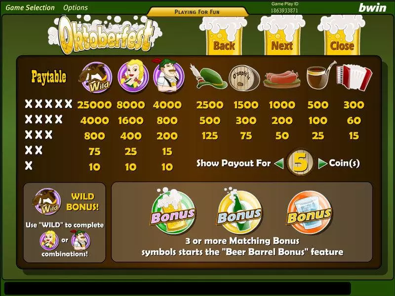 Oktoberfest Free Casino Slot  with, delSecond Screen Game