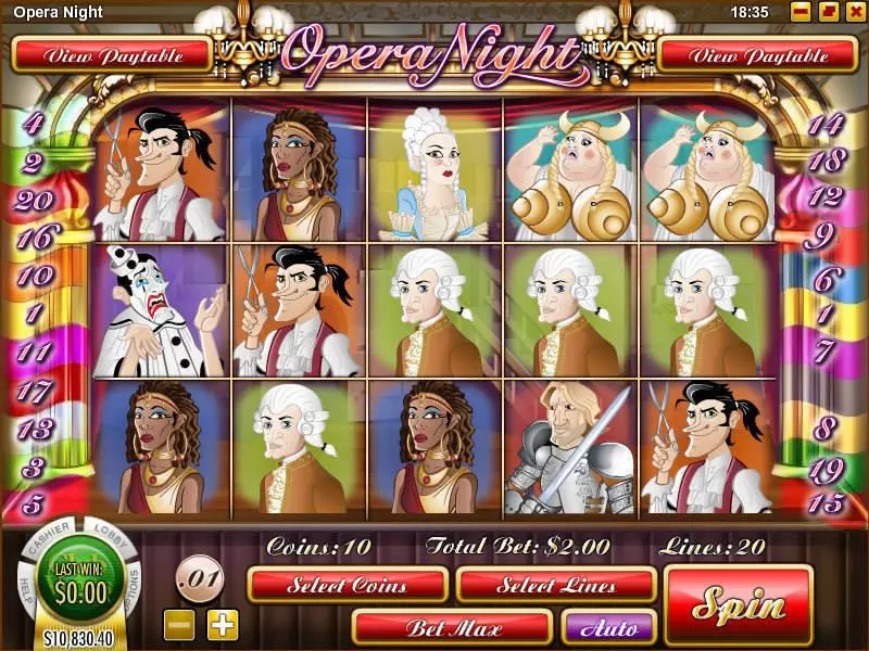 Opera Night Free Casino Slot  with, delFree Spins