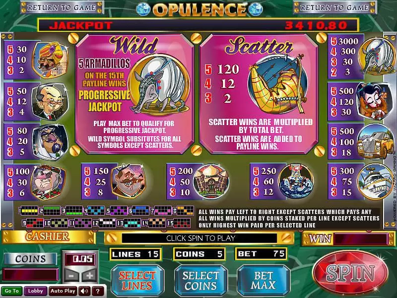 Opulence Free Casino Slot 