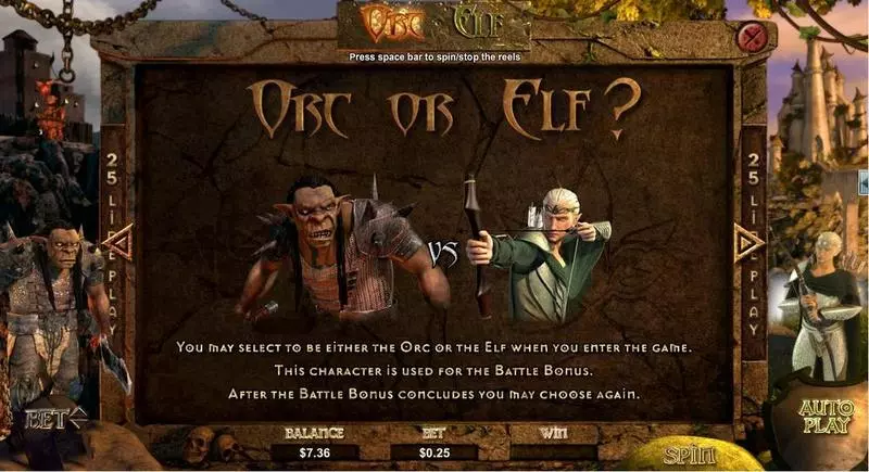 Orc vs Elf Free Casino Slot  with, delFree Spins