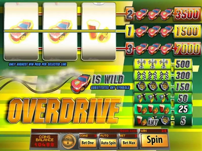 Overdrive Free Casino Slot 