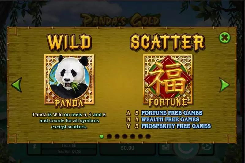 Panda's Gold Free Casino Slot  with, delRe-Spin