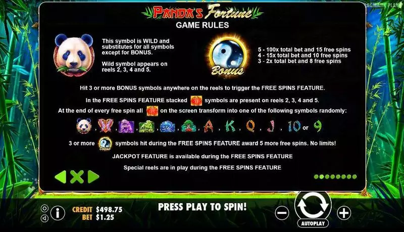 Panda’s Fortune Free Casino Slot  with, delFree Spins