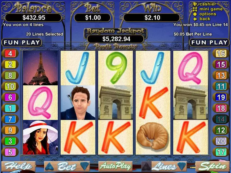 Paris Beauty Free Casino Slot  with, delFree Spins