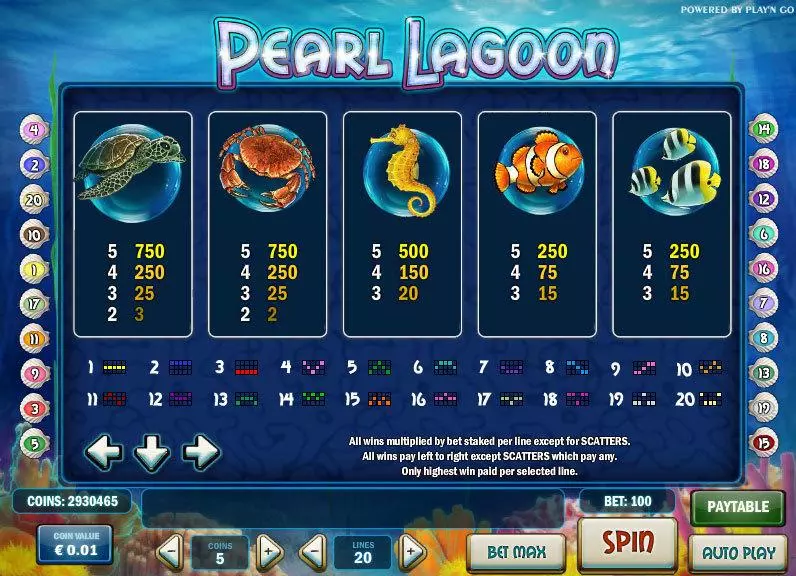 Pearl Lagoon Free Casino Slot  with, delFree Spins