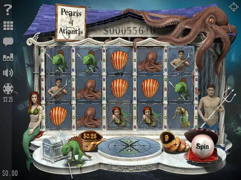 Pearls of Atlantis Free Casino Slot  with, delSecond Screen Game