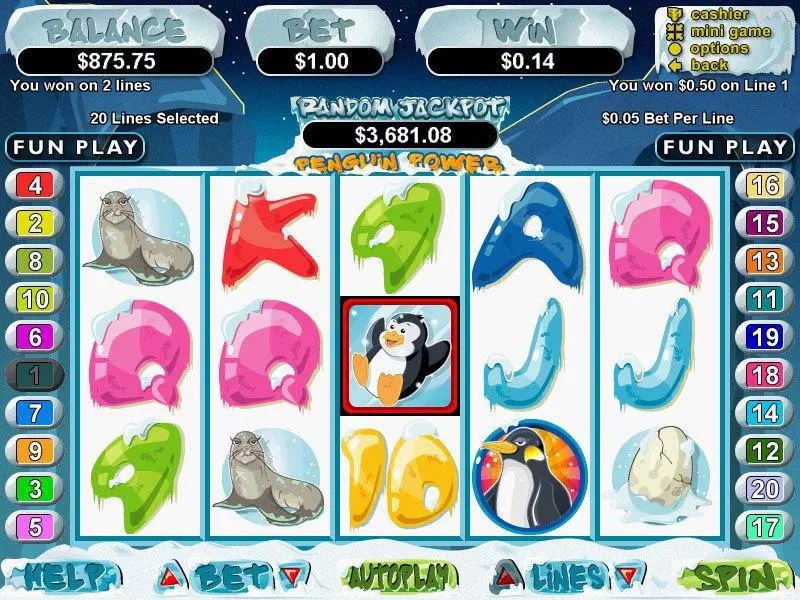 Penguin Power Free Casino Slot  with, delFree Spins
