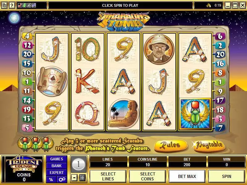 Pharaoh's Tomb Free Casino Slot  with, delSecond Screen Game