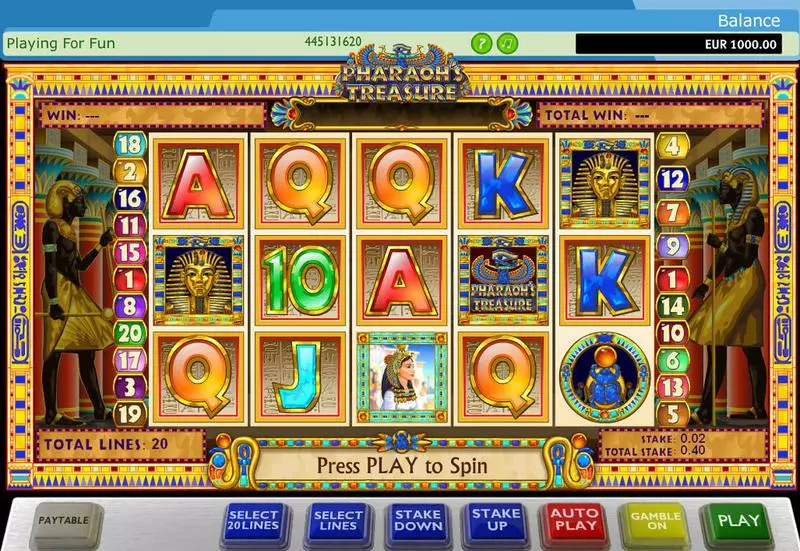 Pharaohs Treasure Free Casino Slot  with, delFree Spins