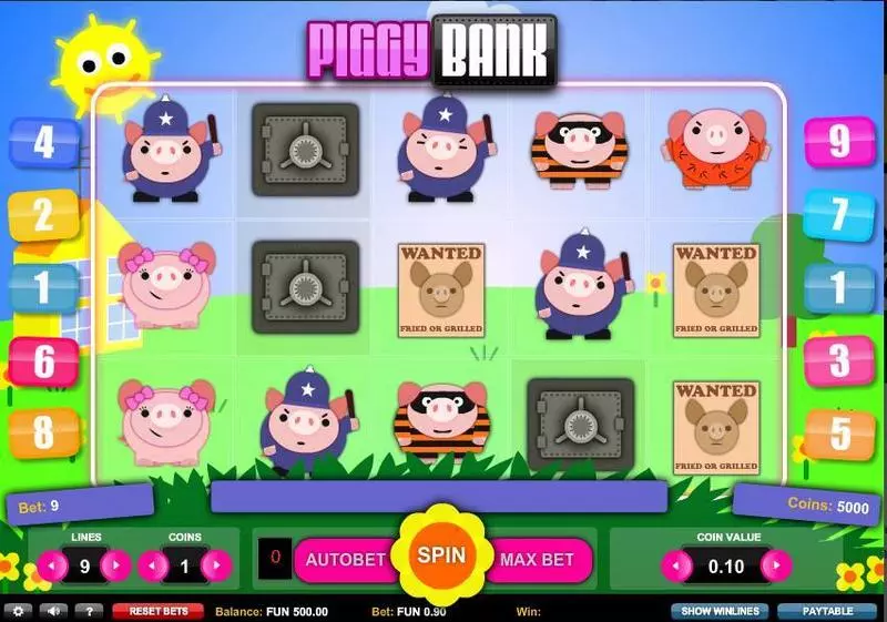 Piggy Bank Free Casino Slot  with, delFree Spins