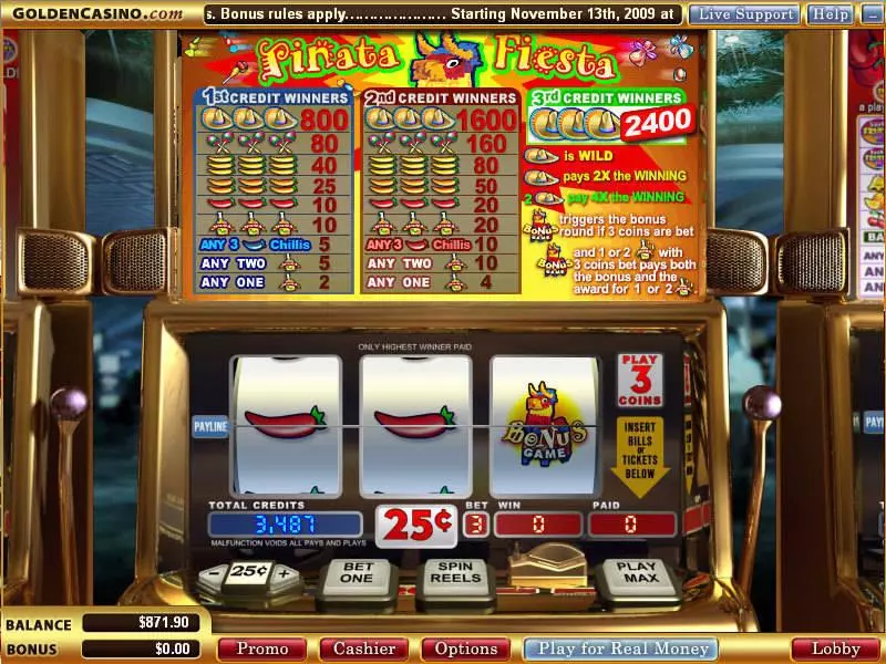 Pinata Fiesta Free Casino Slot  with, delSecond Screen Game