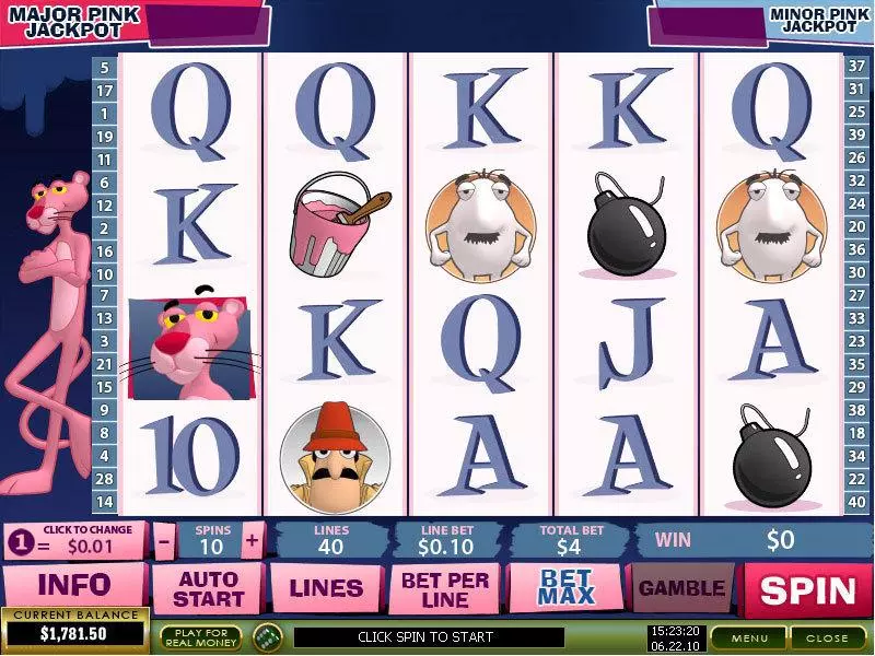 Pink Panther Free Casino Slot  with, delJackpot bonus game
