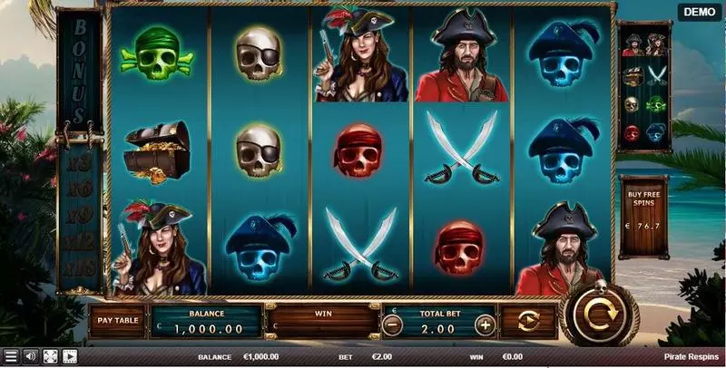 Pirate Respin Free Casino Slot  with, delFree Spins