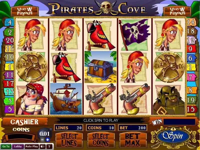 Pirate's Cove Free Casino Slot  with, delSecond Screen Game