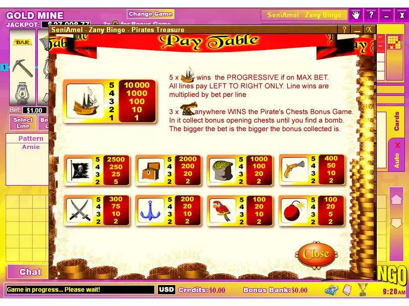Pirate's Treasure Free Casino Slot  with, delSecond Screen Game
