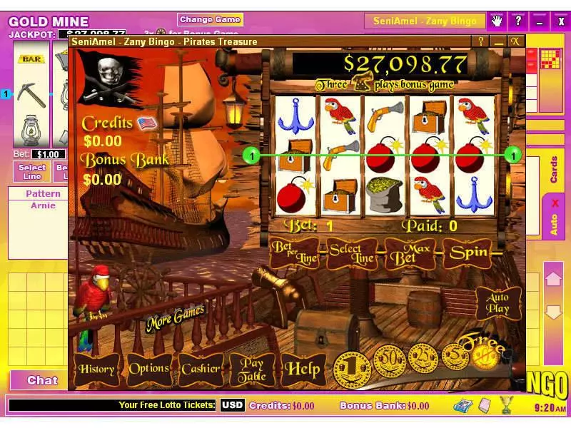 Pirate's Treasure Free Casino Slot  with, delSecond Screen Game