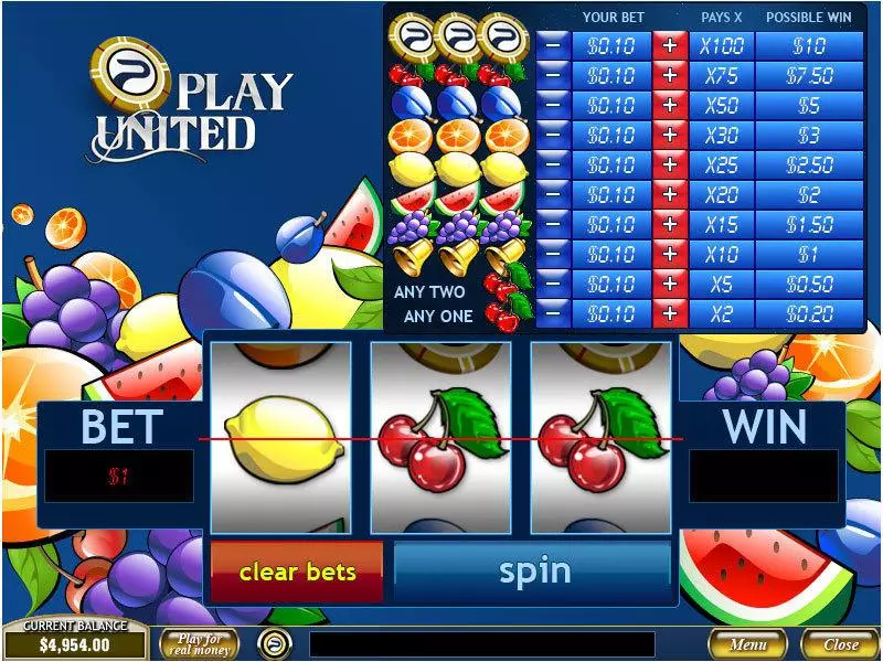 Play United Free Casino Slot 