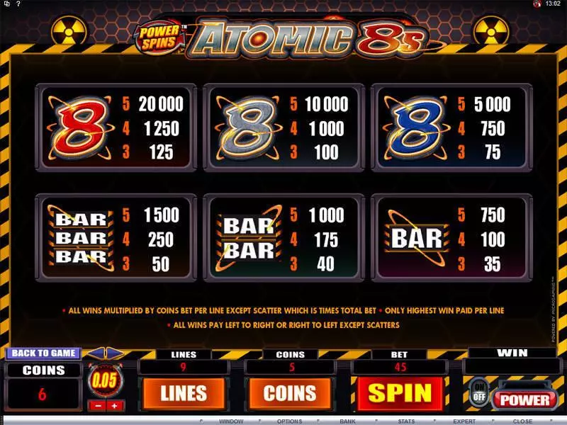 Power Spins - Atomic 8's Free Casino Slot  with, delFree Spins