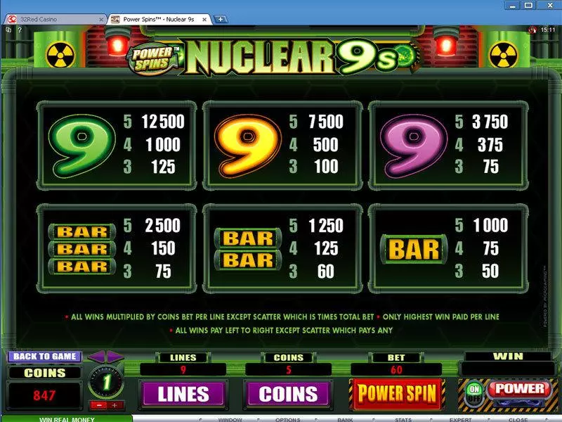 Power Spins - Nuclear 9's Free Casino Slot 