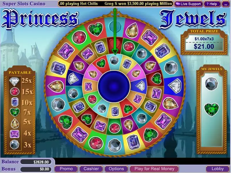 Princess Jewels Free Casino Slot  with, delSecond Screen Game