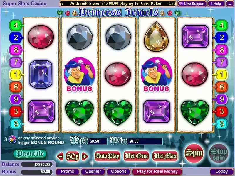 Princess Jewels Free Casino Slot  with, delSecond Screen Game