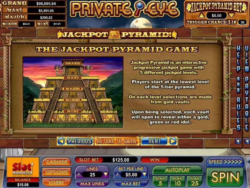 Private Eye Free Casino Slot  with, delSecond Screen Game