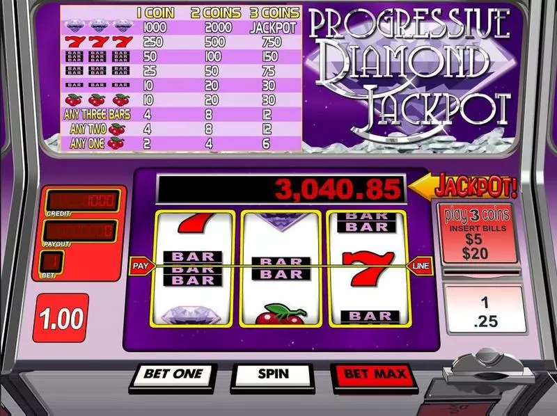 Progressive Diamond Free Casino Slot 