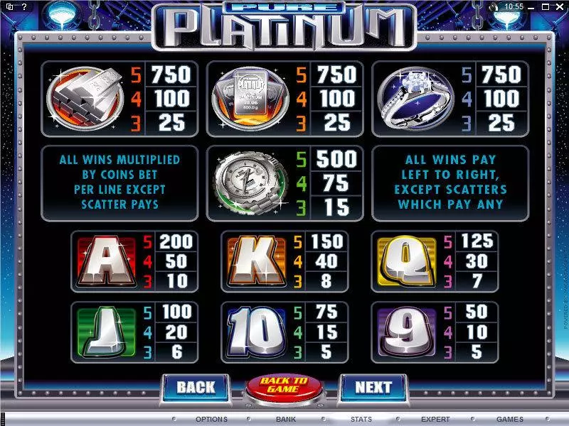 Pure Platinum Free Casino Slot  with, delFree Spins