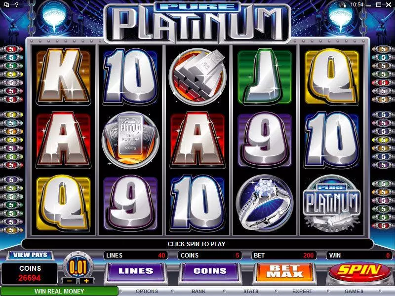 Pure Platinum Free Casino Slot  with, delFree Spins