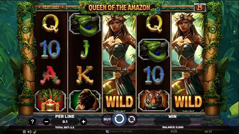 Queen Of The Amazon Free Casino Slot  with, delFree Spins