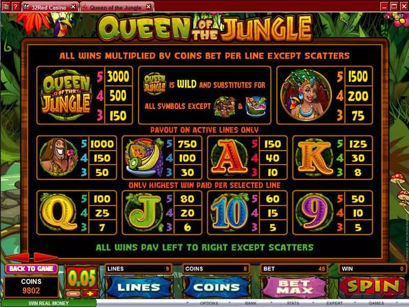 Queen of the Jungle Free Casino Slot  with, delFree Spins