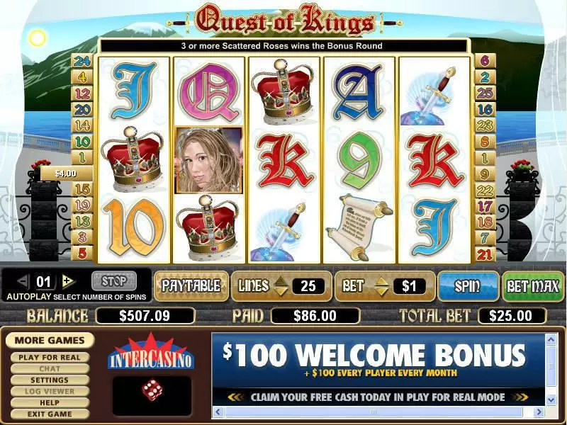 Quest of Kings Free Casino Slot  with, delSecond Screen Game