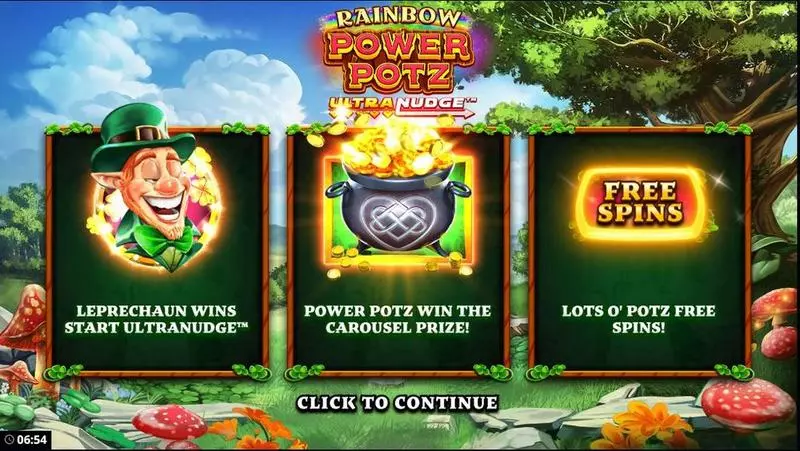 Rainbow Power Pots UltraNudge Free Casino Slot  with, delFree Spins