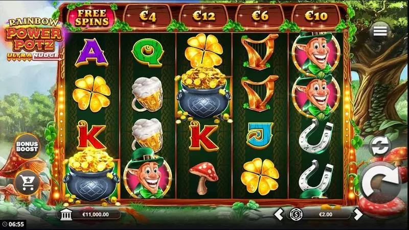 Rainbow Power Pots UltraNudge Free Casino Slot  with, delFree Spins