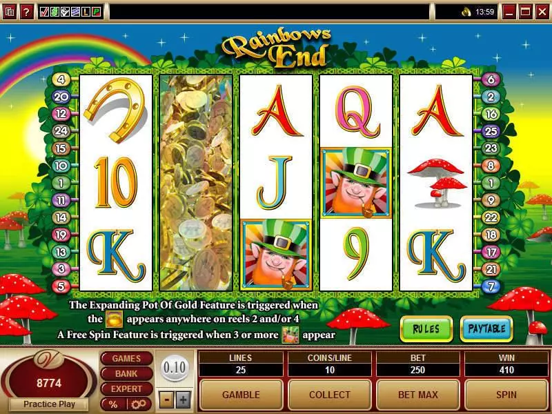 Rainbows End Free Casino Slot  with, delFree Spins