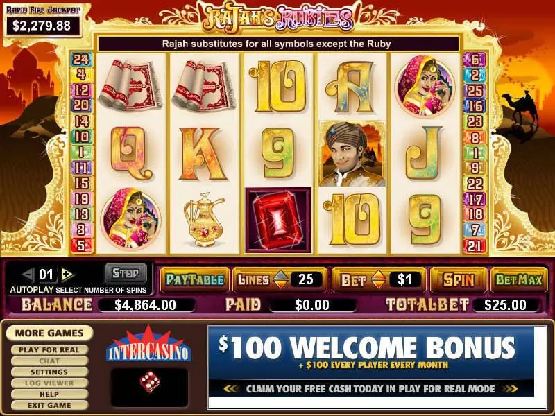 Rajah's Rubies Free Casino Slot  with, delFree Spins