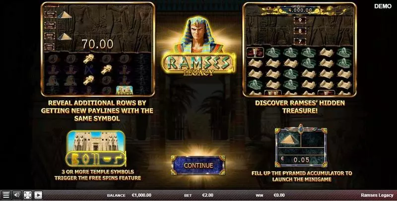 Ramses Legacy Free Casino Slot  with, delFree Spins