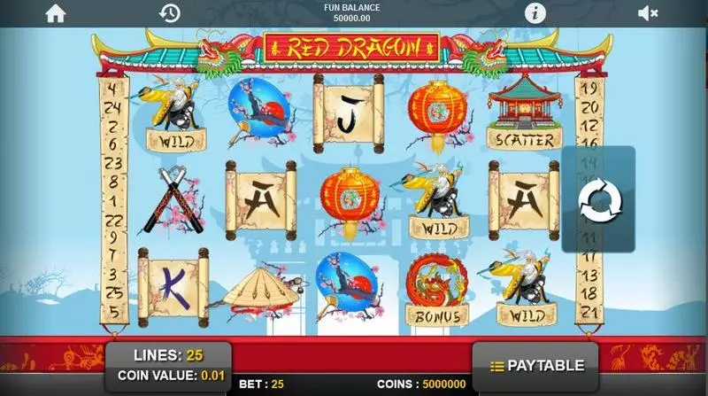 Red Dragon Free Casino Slot  with, delFree Spins