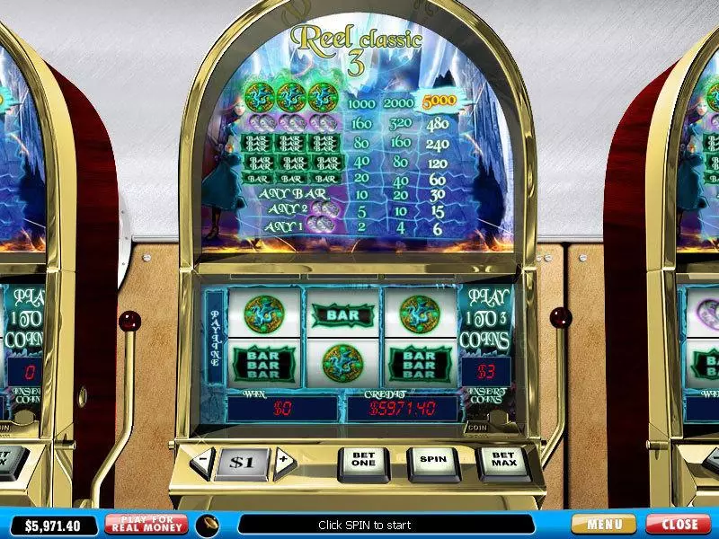 Reel Classic 3 Fantasy Free Casino Slot 