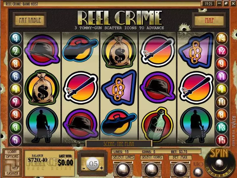 Reel Crime 1 Bank Heist Free Casino Slot  with, delFree Spins